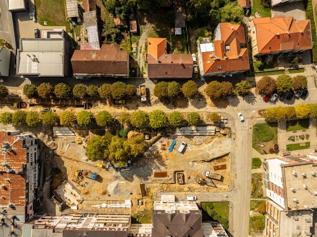 Bauwirtschaft Drohnenaufnahme